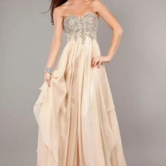 sachin and babi light blue dress Jovani 40108 Beaded Long Mermaid Formal Prom Dress